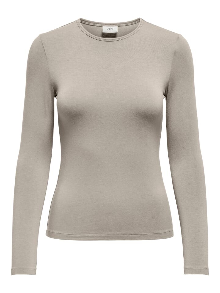 

Футболка JACQUELINE de YONG Langarmshirt Slim Fit Rundhals Elegant, светло-серый