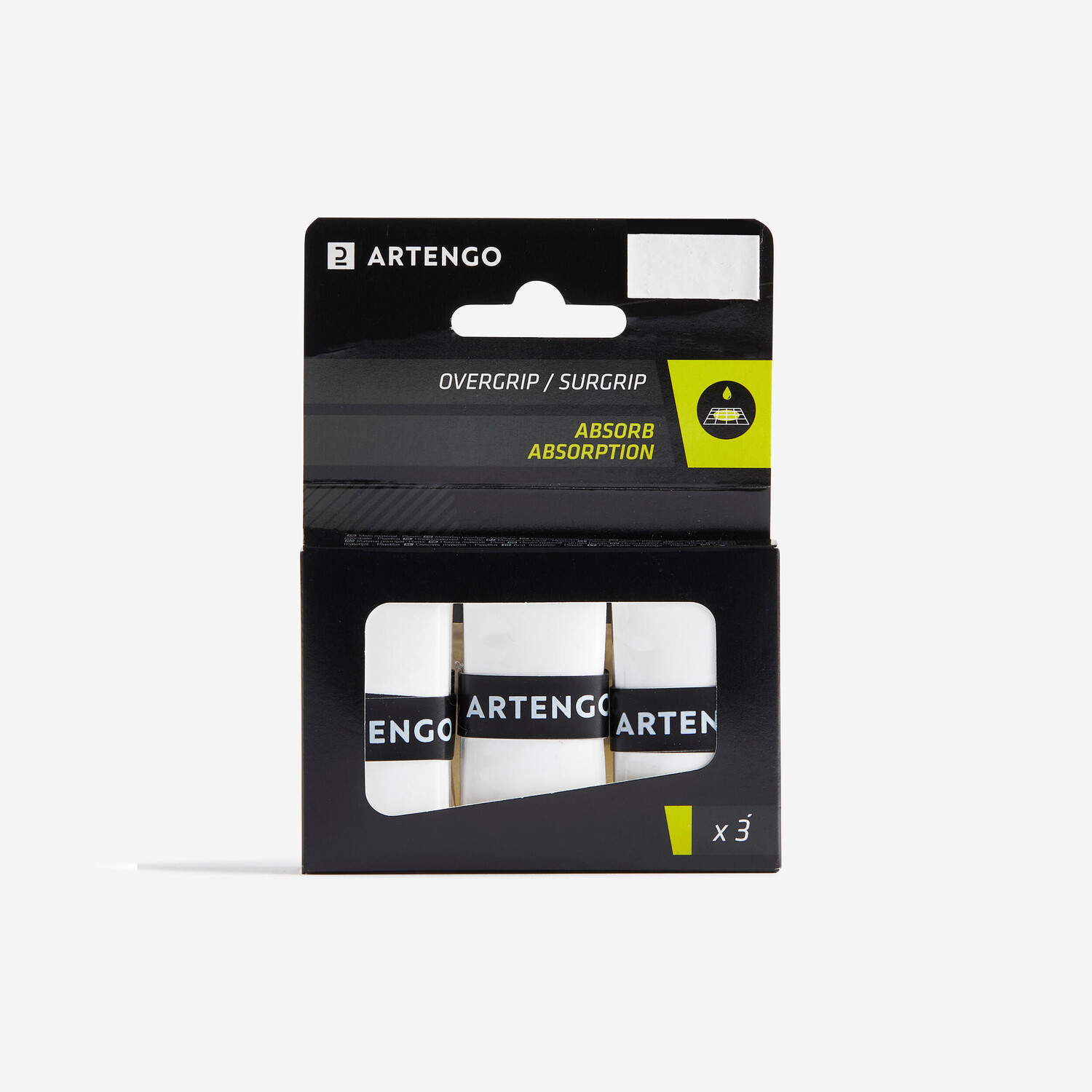 

Впитывающий комплект Tennis Overgrip Tri-Pack - белый Artengo