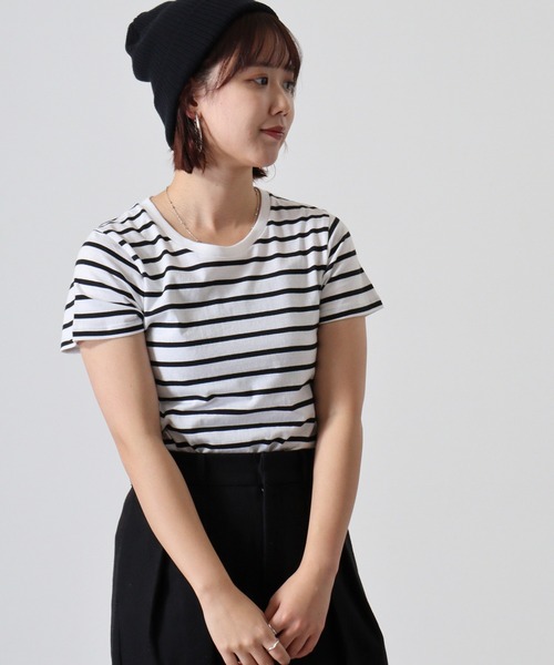 

Футболка с узкой каймой TRUSS, белый/черный