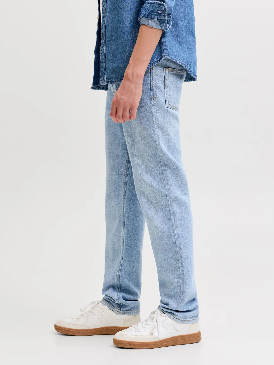 Обычные джинсы 'JJIClark JJClassic' Jack & Jones Junior, Light Blue — фото 4