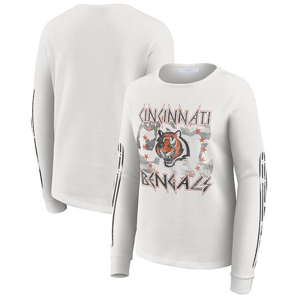 

Женская белая футболка с длинным рукавом Cincinnati Bengals Wear By Erin Andrews, Белый, Женская белая футболка с длинным рукавом Cincinnati Bengals Wear By Erin Andrews