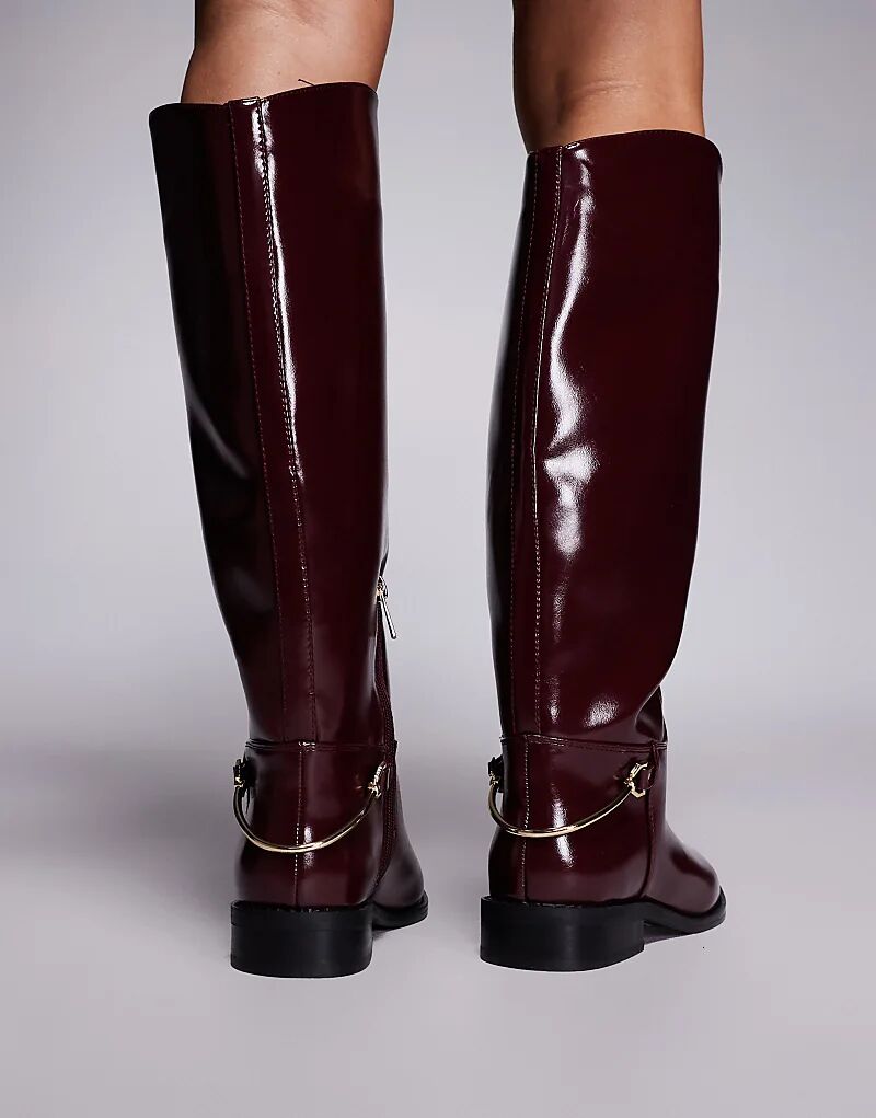 Сапоги для верховой езды River Island красного цвета — фото 4