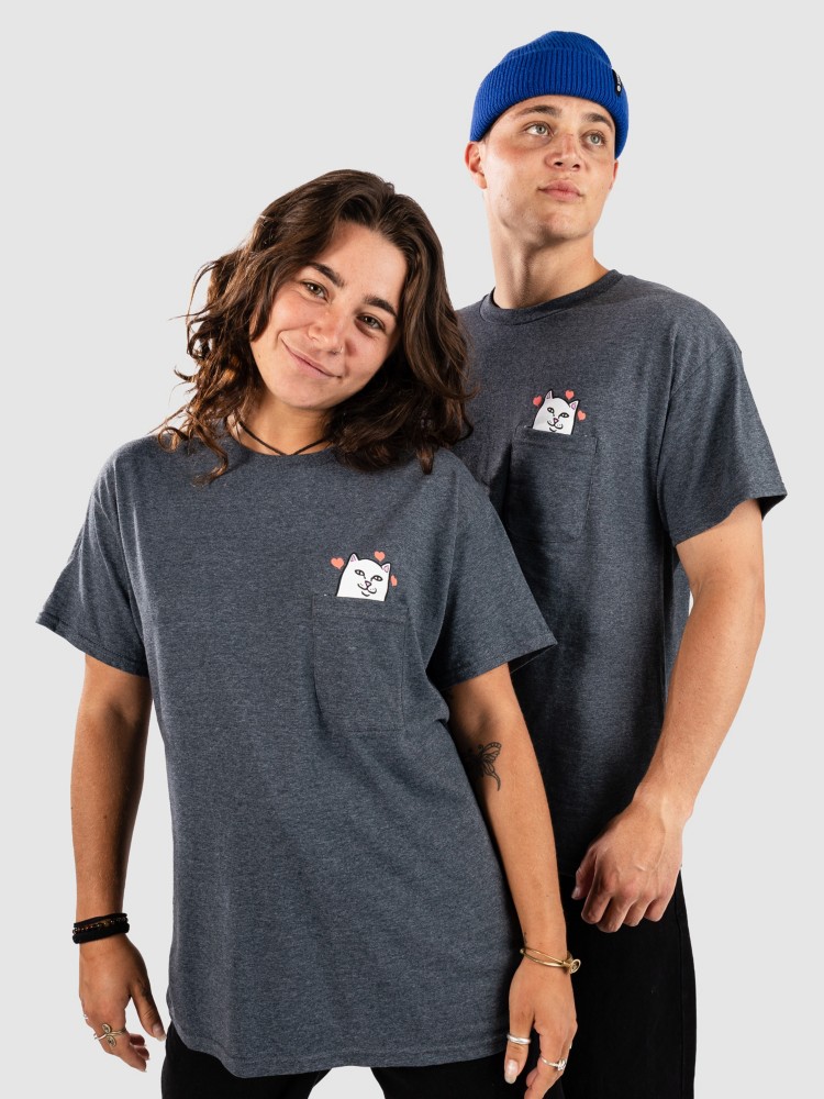 

Футболка RIPNDIP Nermal Love Pocket T-Shirt, charcoal heather, Черный, Футболка RIPNDIP Nermal Love Pocket T-Shirt, charcoal heather