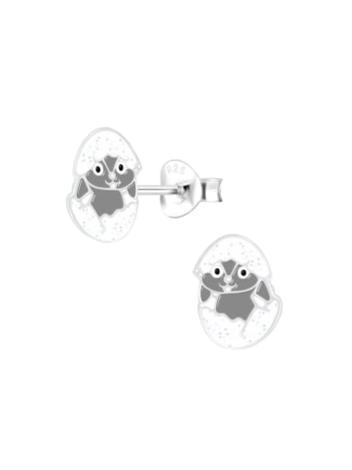 

Alexander York Серьги-гвоздики в форме цыпленка в яйце, изготовлены из серебра 925 пробы, комплект из 2 штук