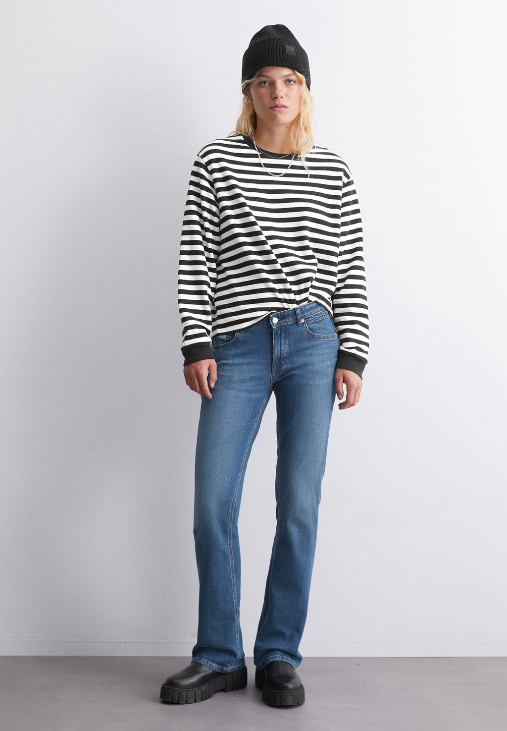 

Топ с длинными рукавами STRIPES Marc O'Polo DENIM, черный