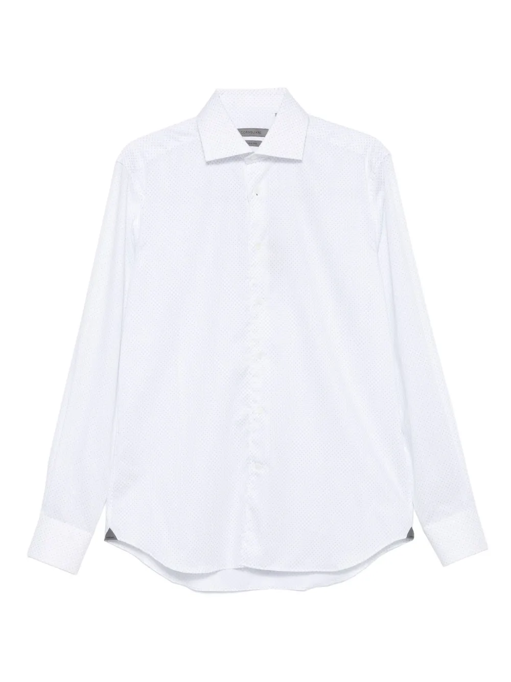 

Рубашка в горошек с длинными рукавами Corneliani, белый