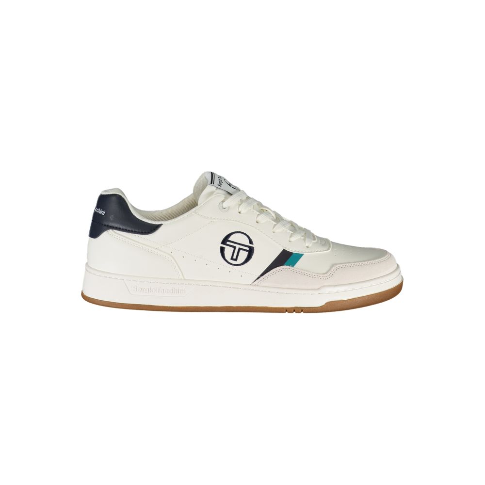 

Элегантные белые кроссовки с контрастной вышивкой Sergio Tacchini