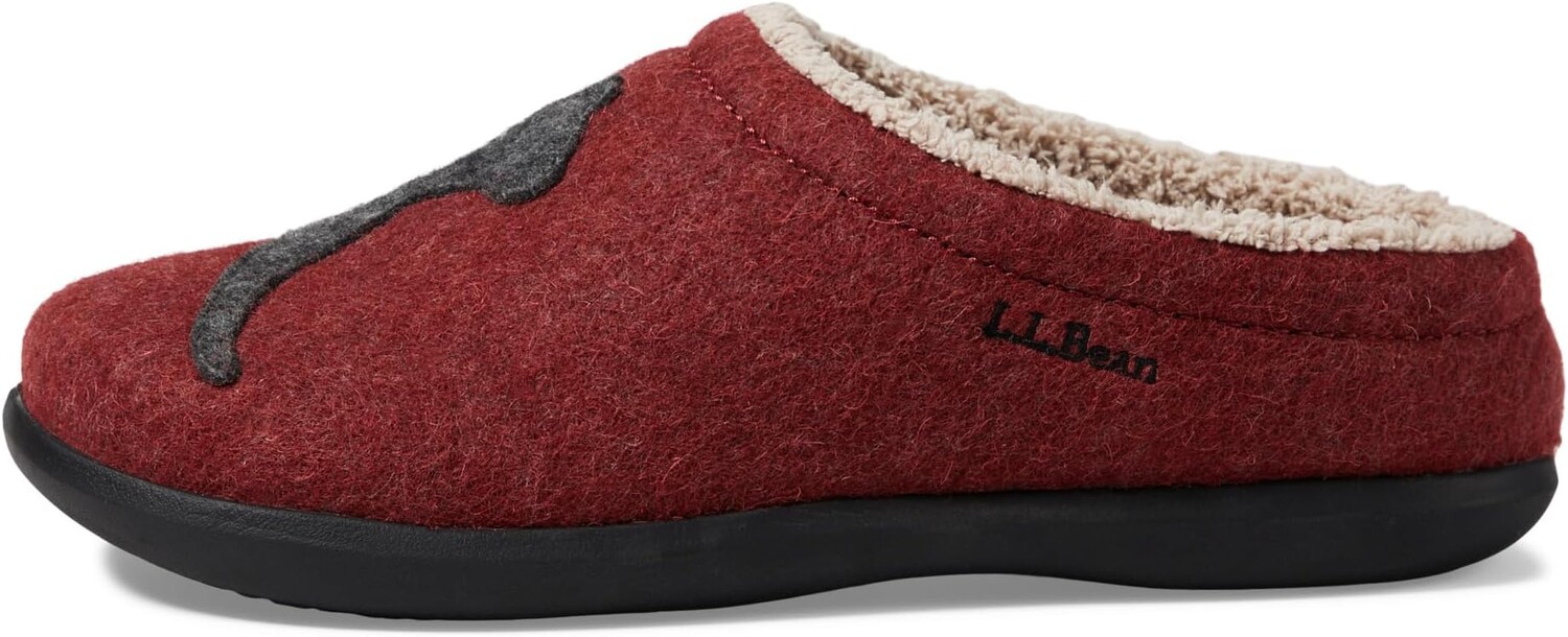 Тапочки Daybreak Scuffs Motif L.L.Bean, цвет Deepest Red/Charcoal Cat — фото 4