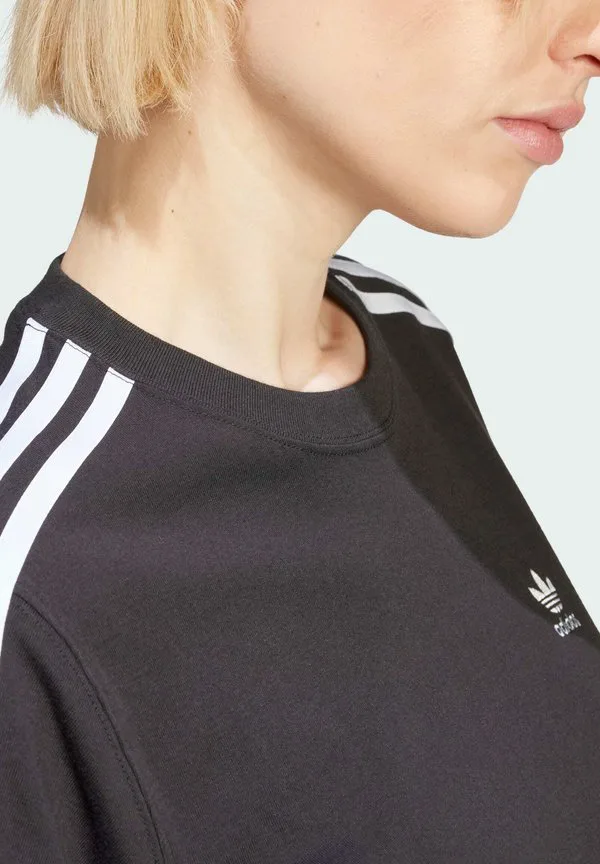 Футболка с принтом в виде трех полос. Adidas Originals, Black — фото 4