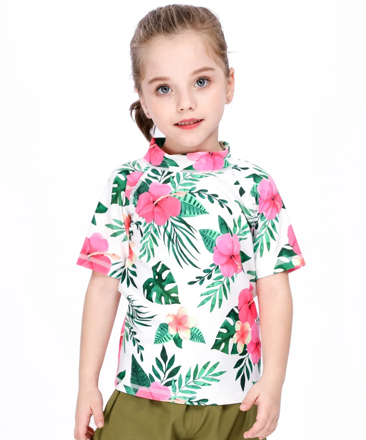 Детская рашгард топ с коротким рукавом, разноцветный, Day Closet