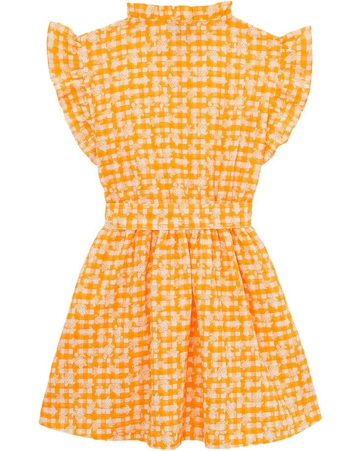 Платье Vilebrequin Kids Cotton Dress Turtle Vichy, цвет Mangue — фото 2