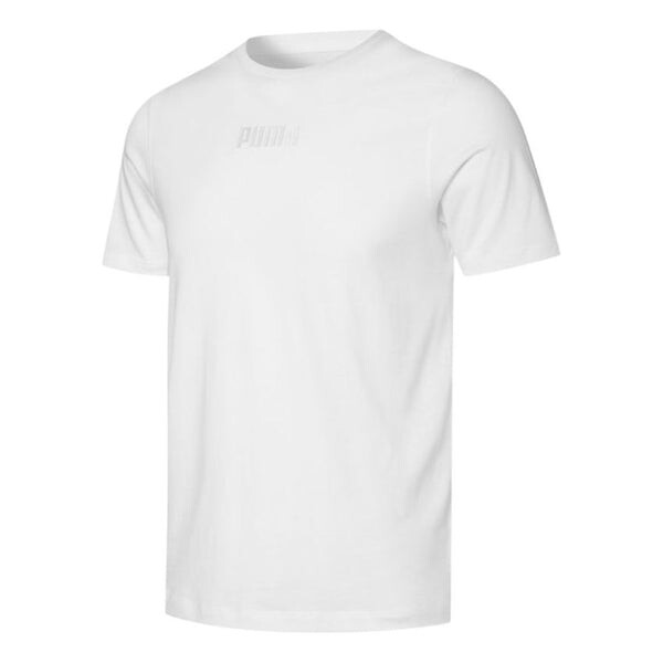 

Футболка modern basics tee logo embroidery sport round neck short sleeves t shirt s white Puma, белый