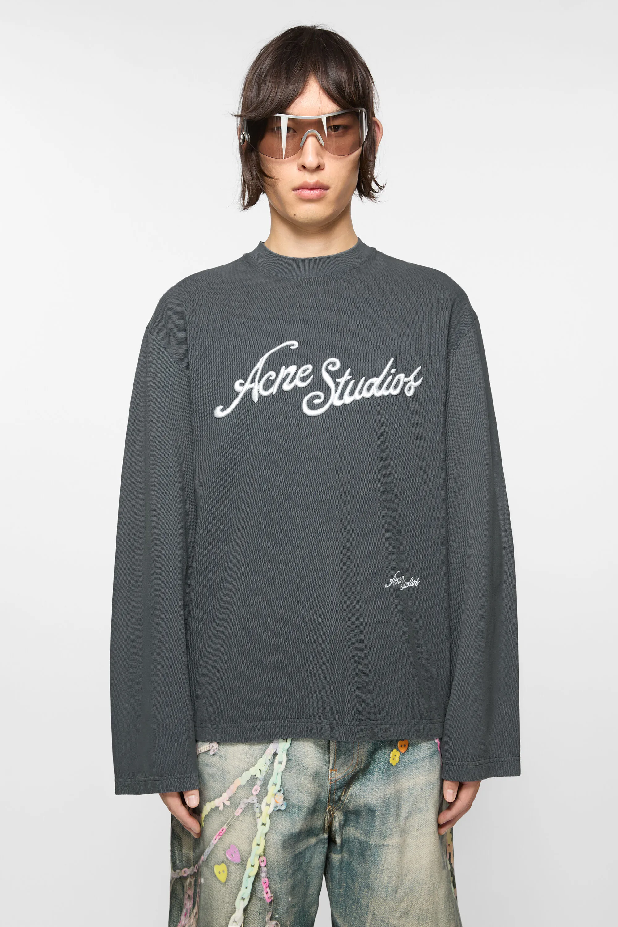 

Логотип футболки - Свободный крой Acne Studios, цвет Faded Grey