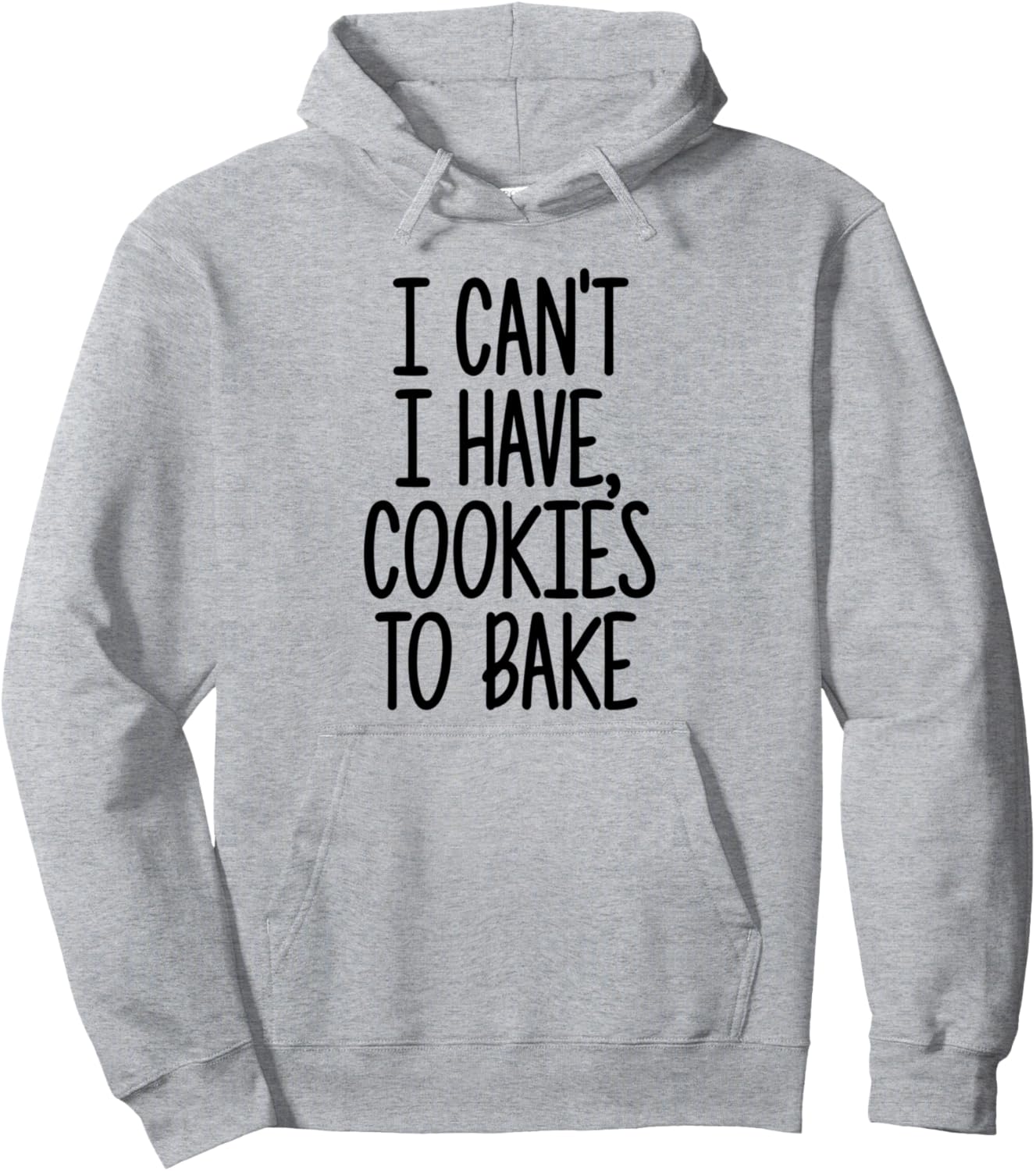 

Худи с надписью «Я не могу печь печенье» Baking Gift Idea Bakery Confectioner Pastry Cake, серый