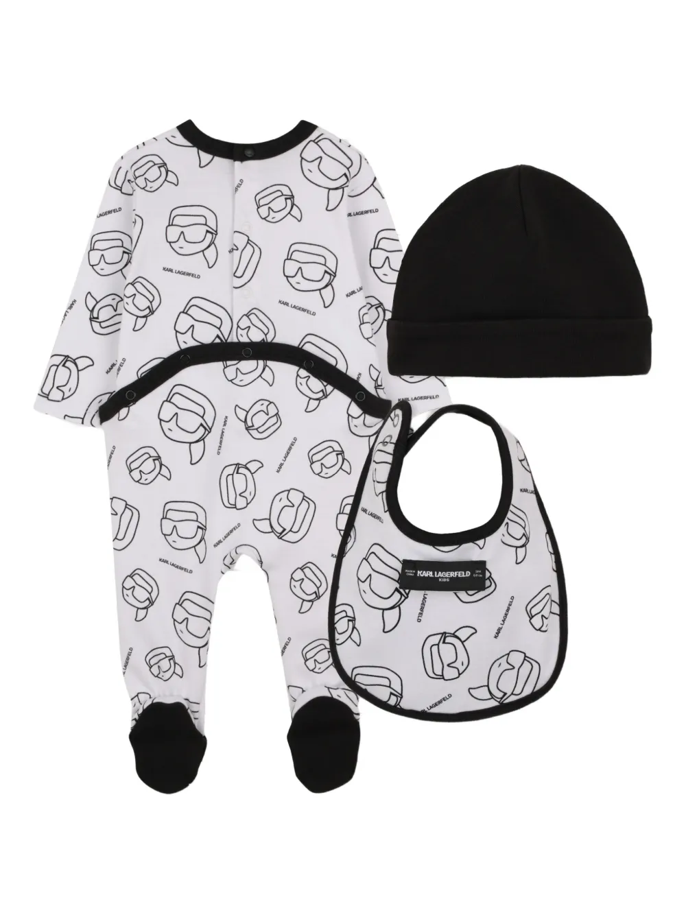 Набор детских бодиков Ikonik Karl Karl Lagerfeld Kids, белый — фото 2