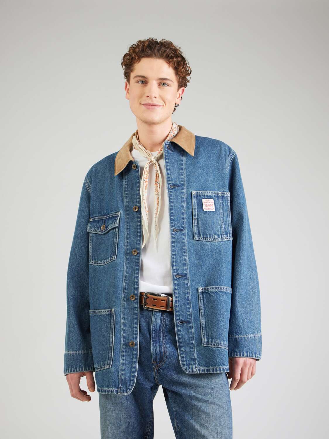 LEVI'S  Куртка на межсезонье 'Berkley Chore Coat' в синем дениме — фото 2