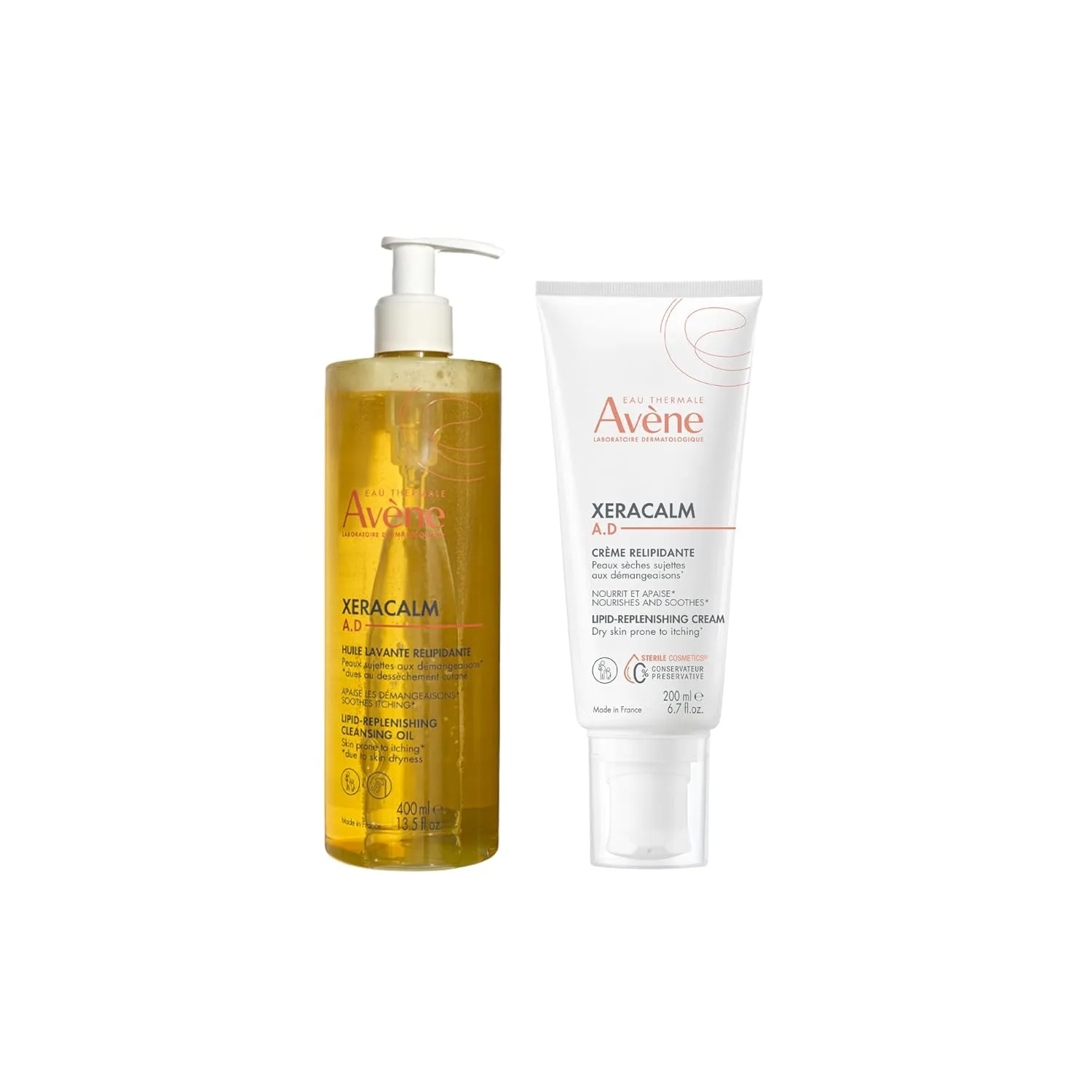 Avène XeraCalm A.D Lipid-Replenishing крем для атопичной кожи, склонной к экземе, при сухости и зуде, восстанавливает защитный барьер, для младенцев, детей и взрослых, без консервантов и отдушек