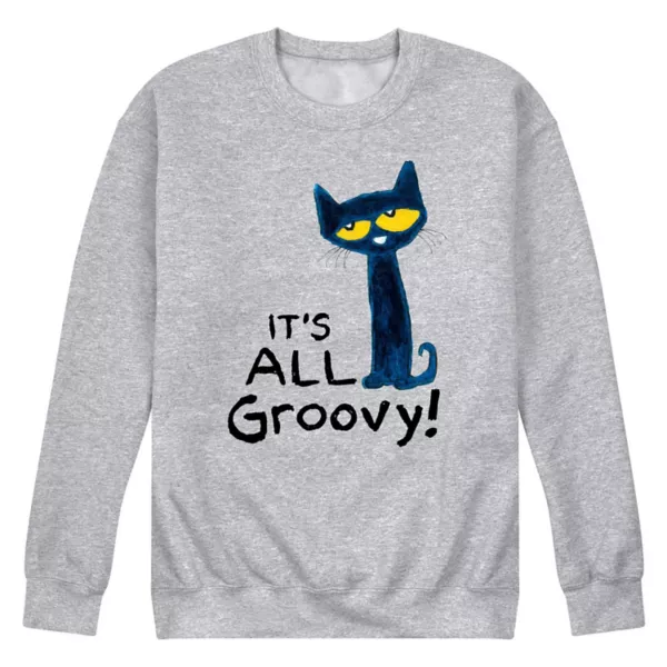 

Мужская флисовая толстовка its all groovy Pete The Cat, серый