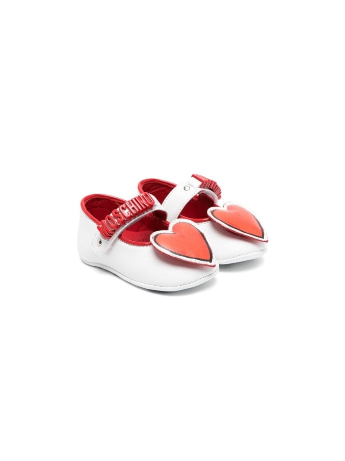 

Moschino Kids балетки с аппликацией, белый