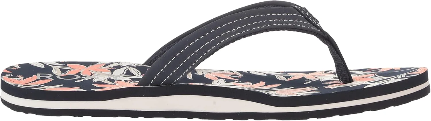 

Сандалии-шлепанцы Roxy girls Rg Viva Stamp, красный/белый/синий