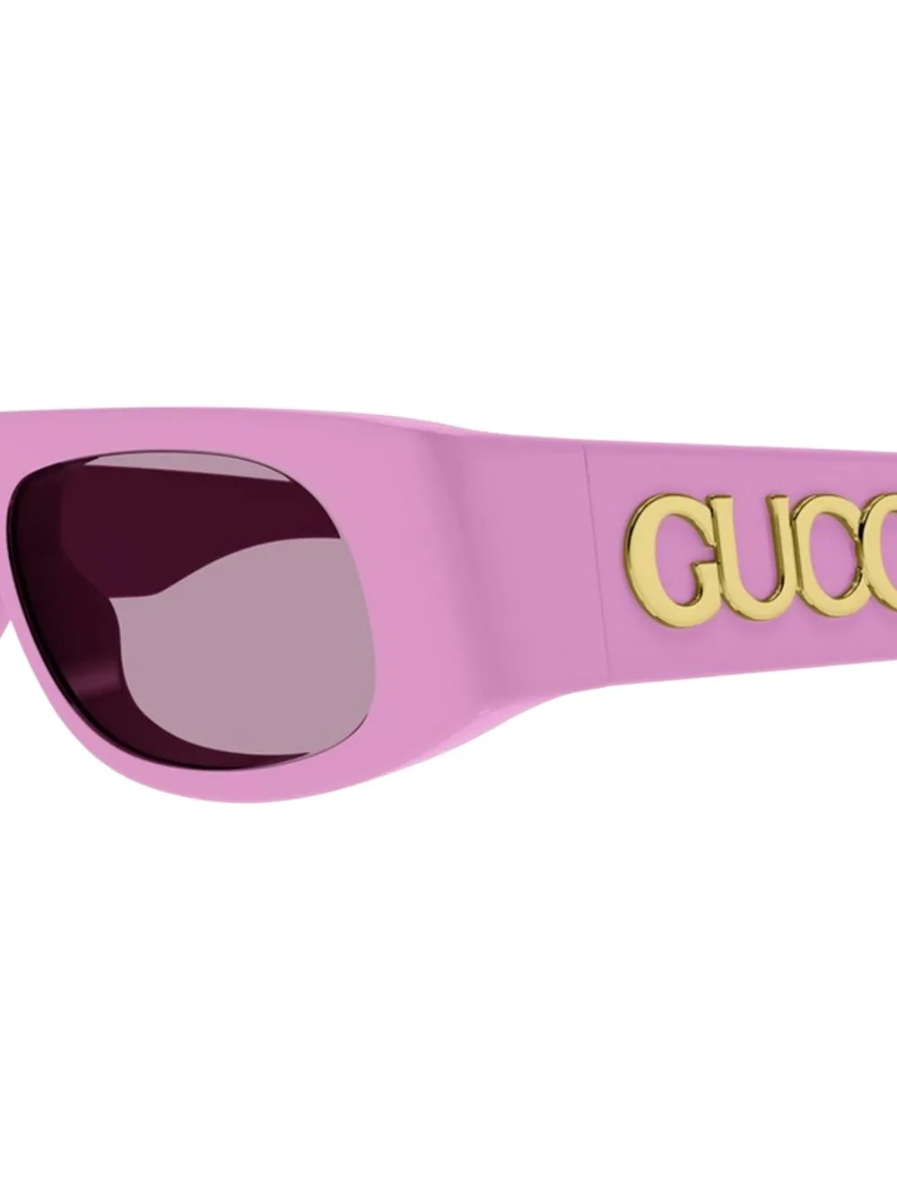 Солнцезащитные очки в прямоугольной оправе Gucci, розовый — фото 3