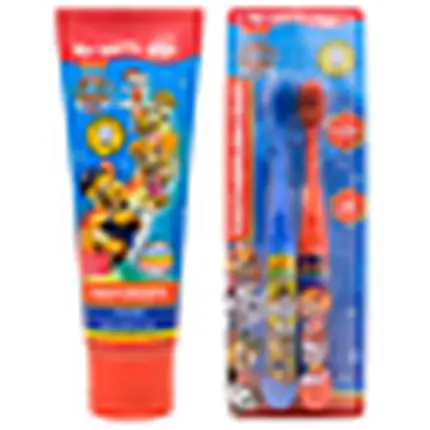 

Зубные щетки Paw Patrol Twin Pack, синий и красный, с зубной пастой «Жевательная резинка», Коричневый, Зубные щетки Paw Patrol Twin Pack, синий и красный, с зубной пастой «Жевательная резинка»
