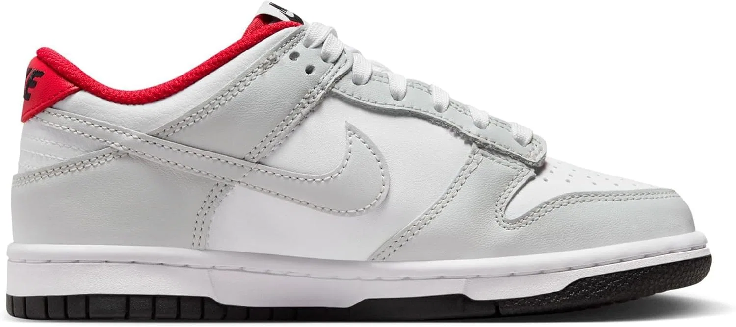 Кроссовки Nike Dunk Low, детские, белый/университетский красный/черный — фото 2