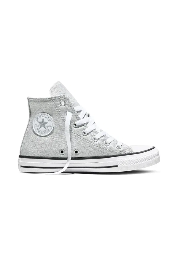 Кроссовки высокие Converse Chuck Taylor All Star Shine High Top Trainers, светло-серый белый черный