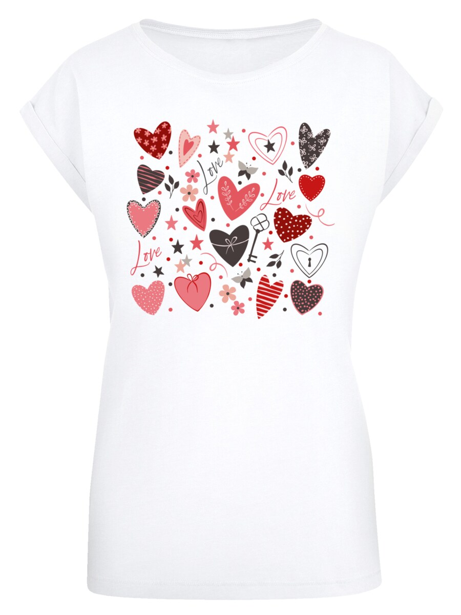 

Рубашка F4NT4STIC Cute Herzen Variety Valentinstag, белый