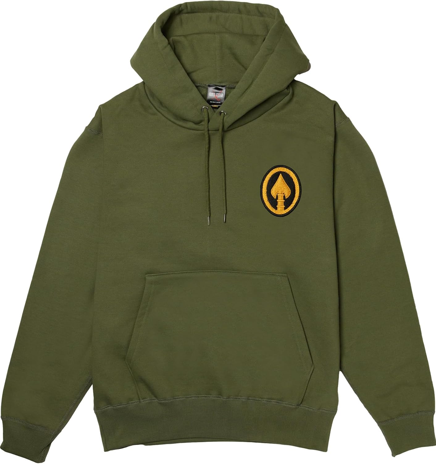 

Толстовка с капюшоном в стиле F, нашивка с гербом армии США, на флисовой подкладке, без капюшона, оливково-зеленая, размер S F-Style