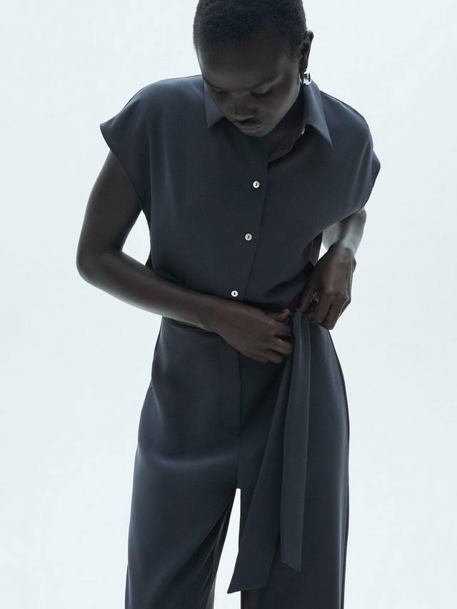 

Комбинезон на пуговицах от хуани Mango, цвет Medium Blue
