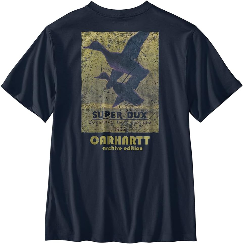 

Carhartt мужская футболка 107533 Relaxed Fit с коротким рукавом, легкая, SuperDux, с принтом, Navy, Синий, Carhartt мужская футболка 107533 Relaxed Fit с коротким рукавом, легкая, SuperDux, с принтом, Navy
