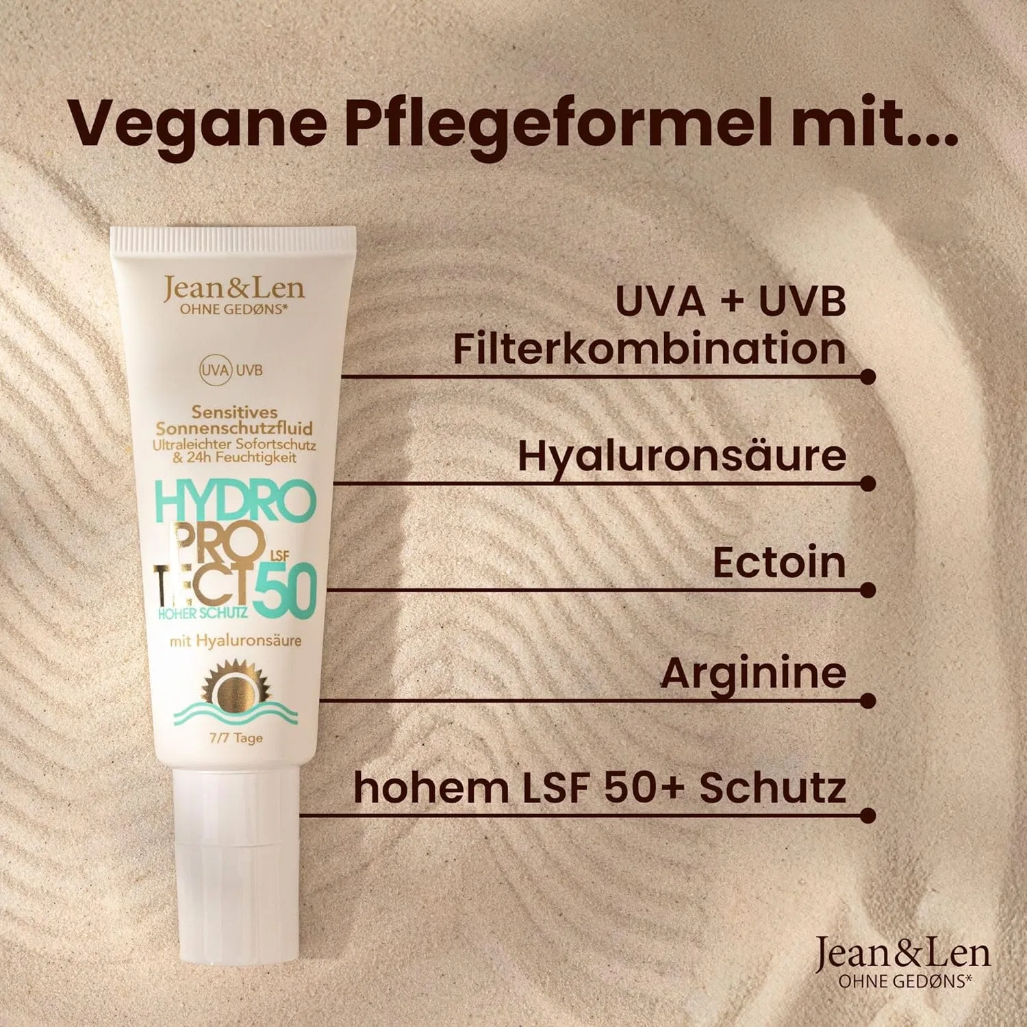 Солнцезащитный флюид для лица Jean & Len Sensitive SPF 50 Jean & Len — фото 2