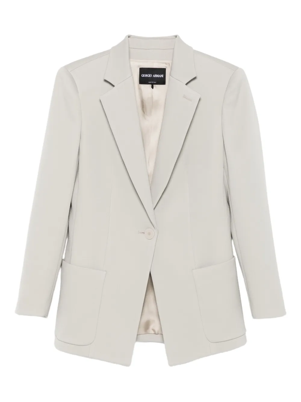 

Однобортный пиджак с накладными карманами Giorgio Armani, нейтральный