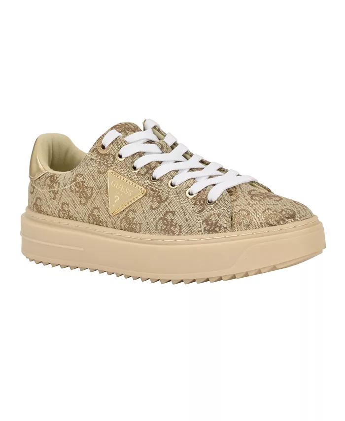 Женские кроссовки Denesa на платформе со шнуровкой Guess, золото