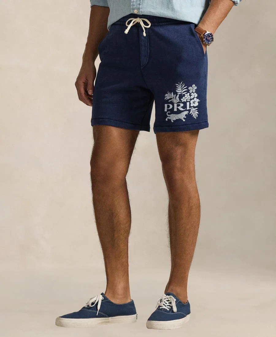 Мужские шорты с тропическим цветочным принтом Polo Ralph Lauren, Jaguar Tropical/Newport Navy