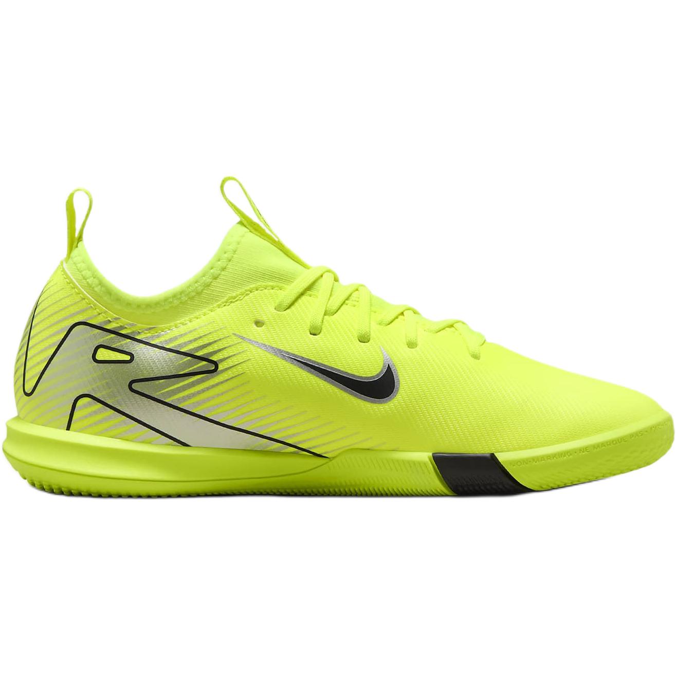 Nike Slip Resistant Abrasion Resistant Low top Детские футбольные бутсы Black Green Kids — фото 3