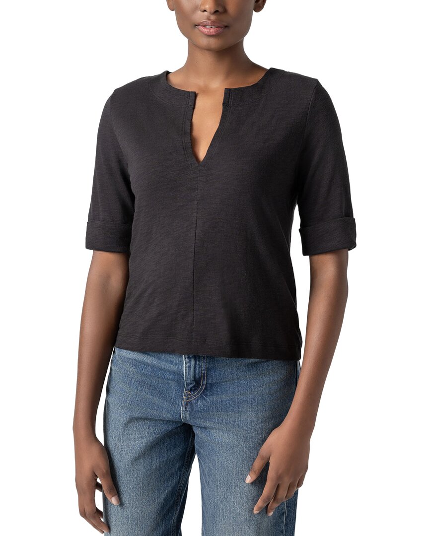 

Топ Lilla P с манжетами на рукавах и разрезом на горловине Lilla P, черный