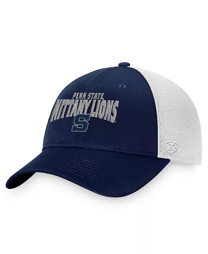 

Мужская темно-синяя, белая бейсболка Penn State Nittany Lions Breakout Trucker Snapback Top of the World