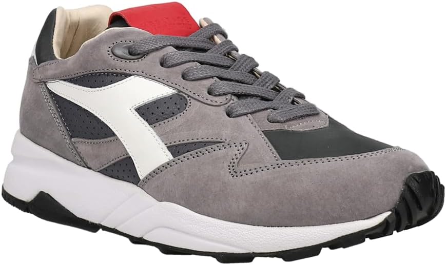 Мужские кроссовки Diadora Eclipse Italia с перфорацией и шнуровкой - серые — фото 2