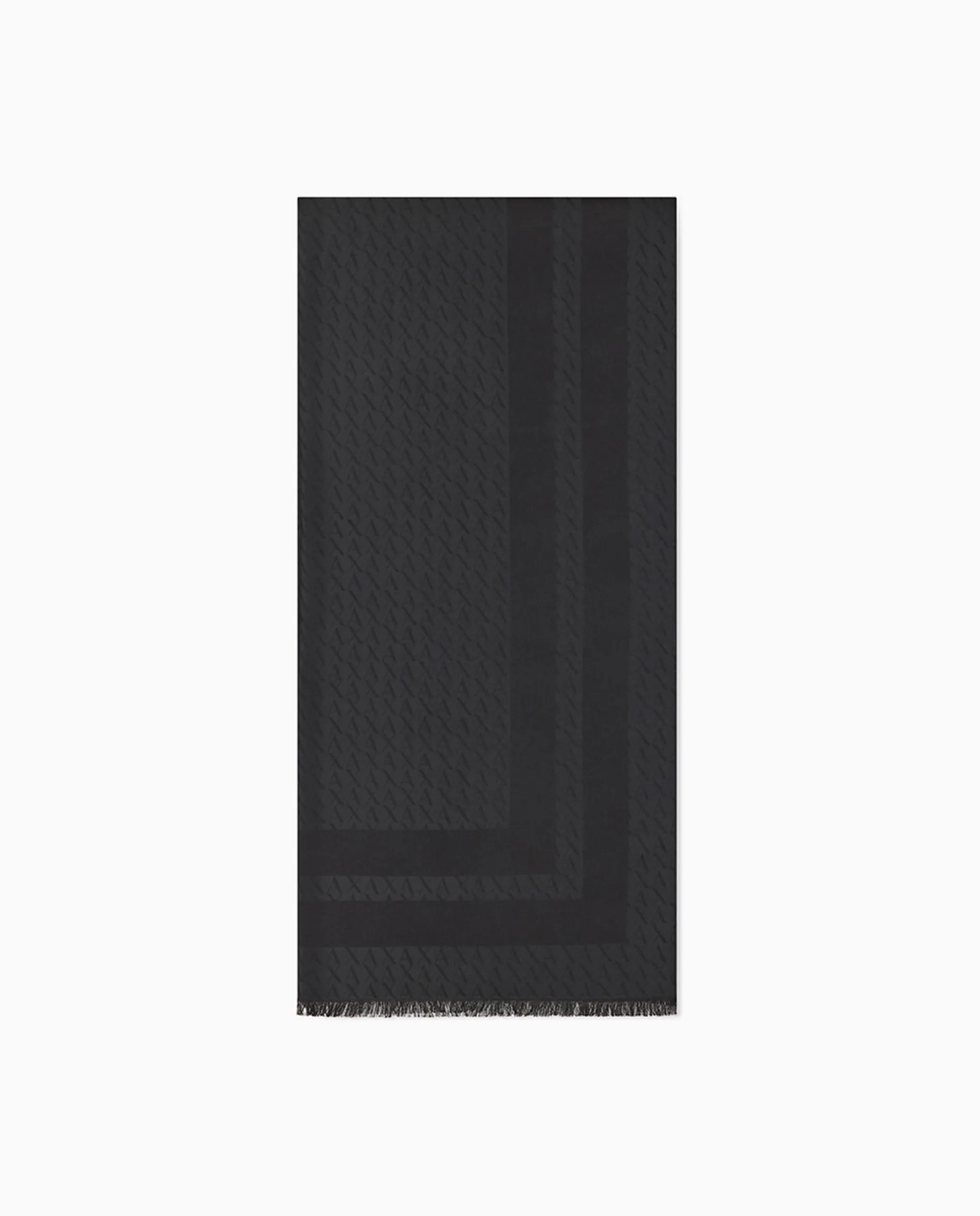 

Женский шарф из вискозы с мультилоготипами Armani Exchange, черный