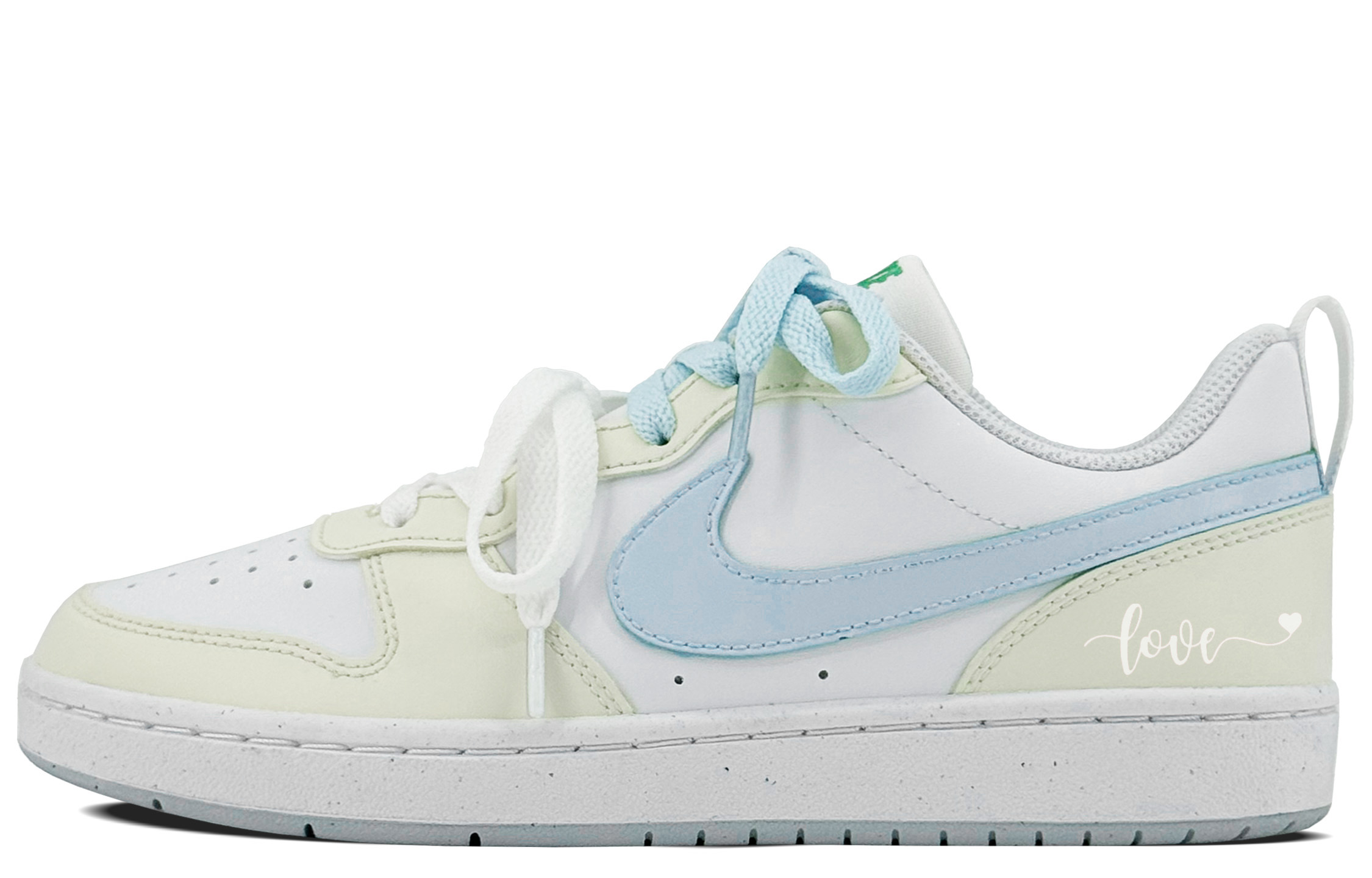 

Кроссовки Nike Court Borough Skateboarding Shoes Women's Low-top White/Beige/Light Blue