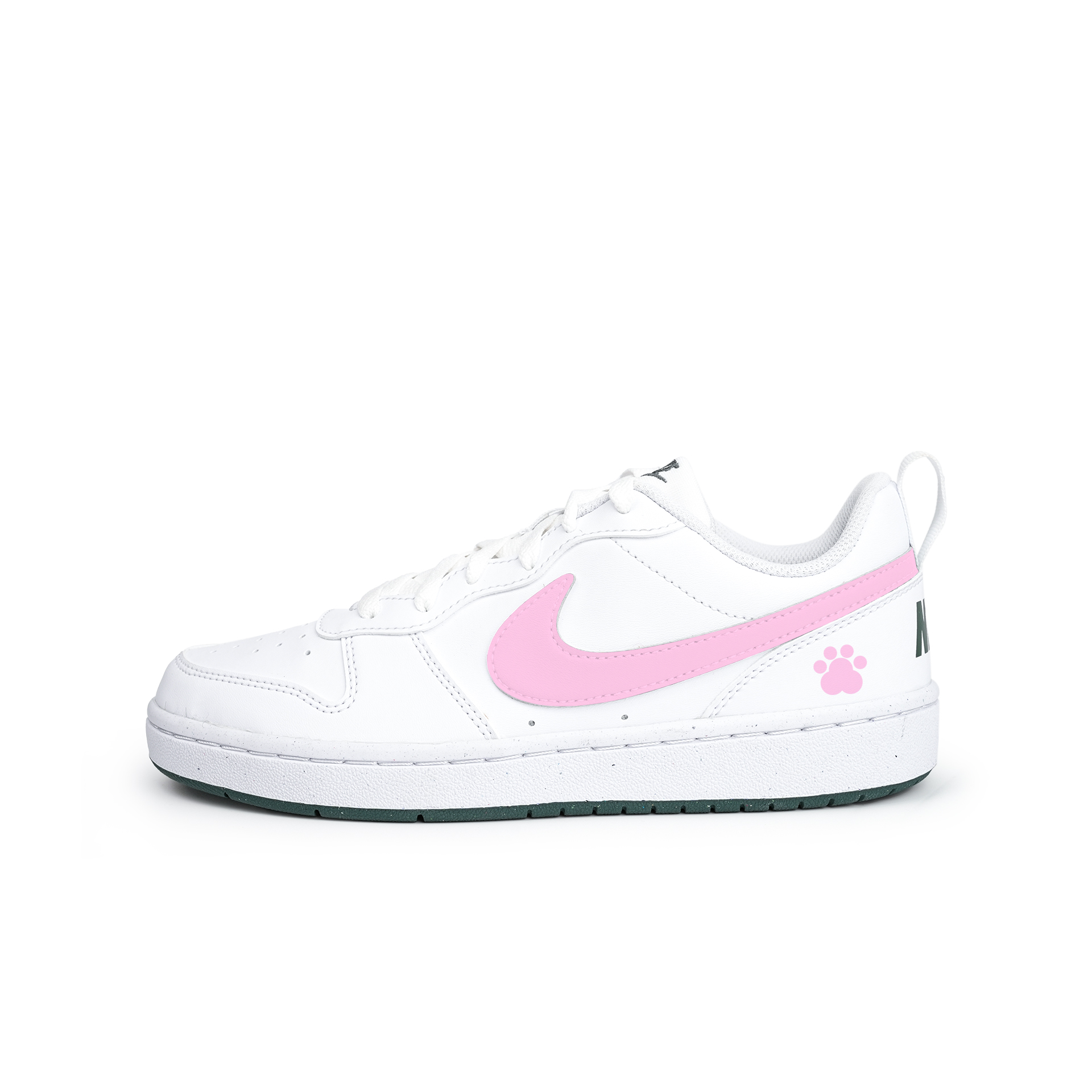 

Nike Court Borough нескользкие устойчивые к истиранию низкие детские скейтбординг кроссовки Pink для подростков