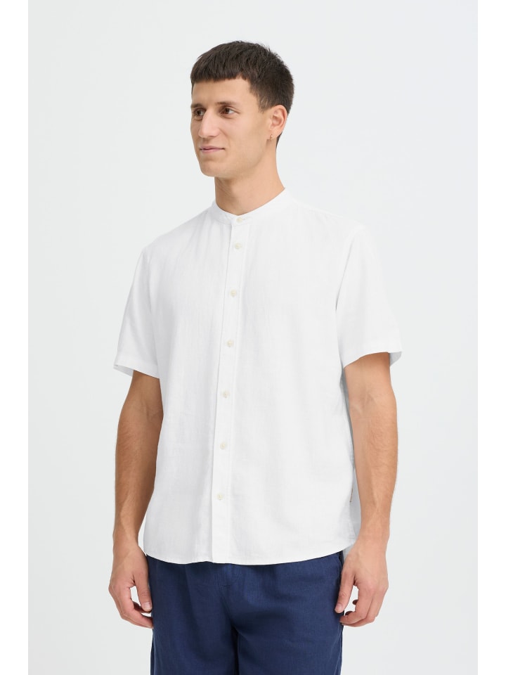 

BLEND Льняная рубашка BHMLiam белого цвета