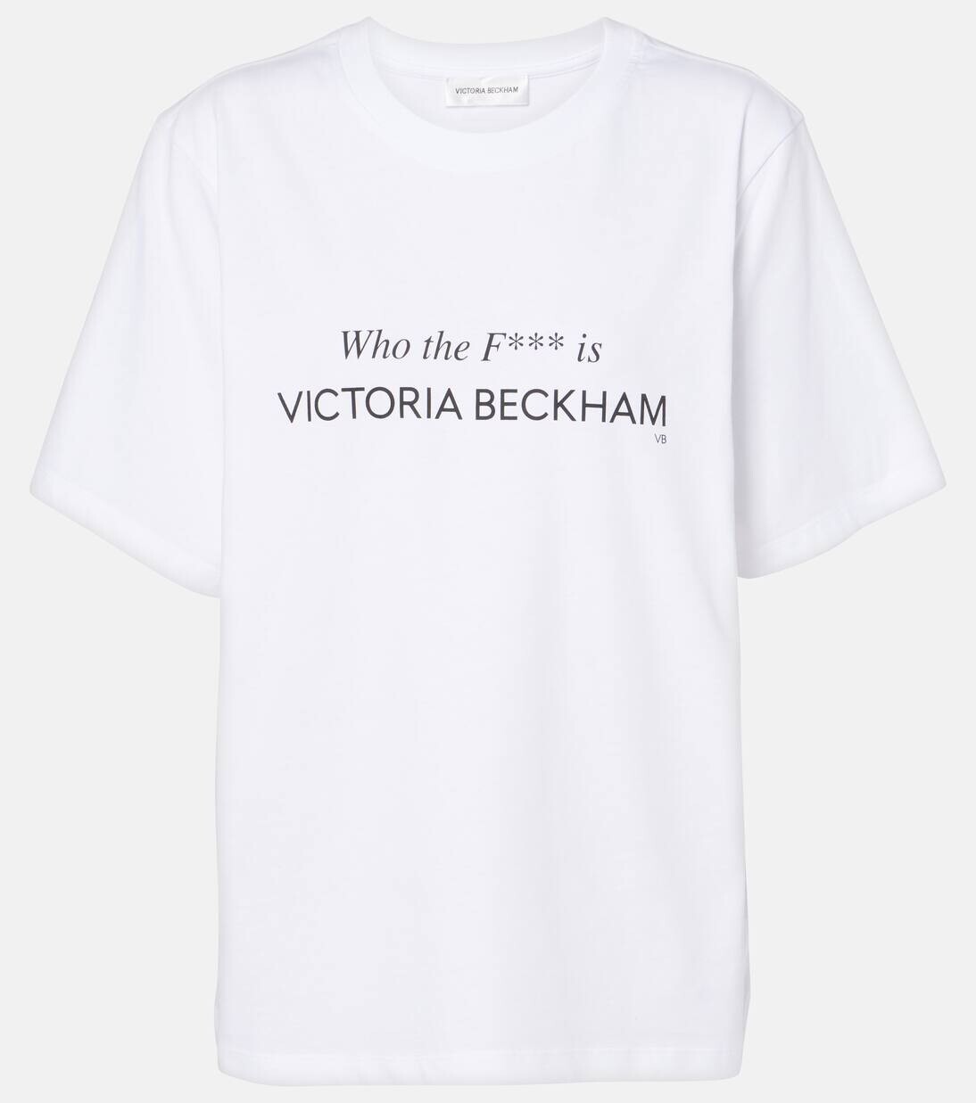 

Футболка из хлопкового джерси с надписью Victoria Beckham, белый