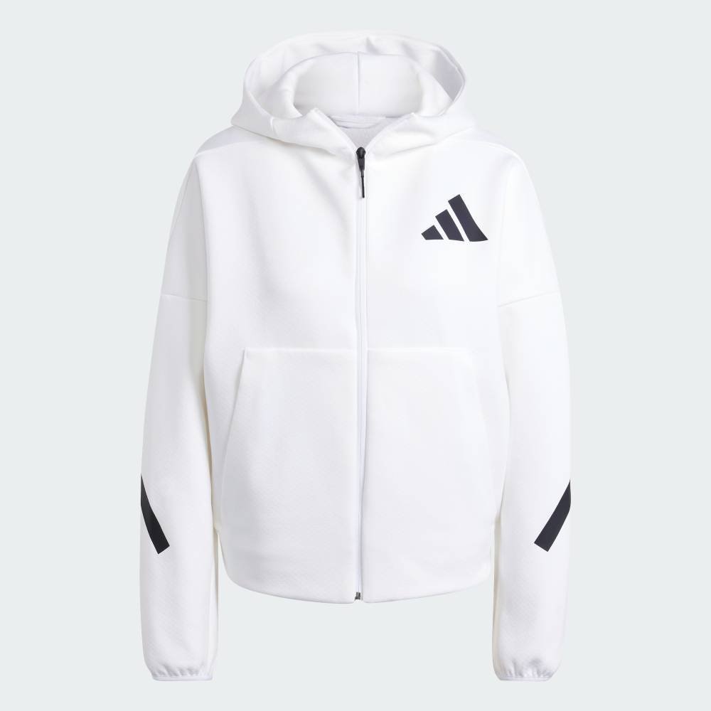 Толстовка ZNE на молнии Adidas, white — фото 4