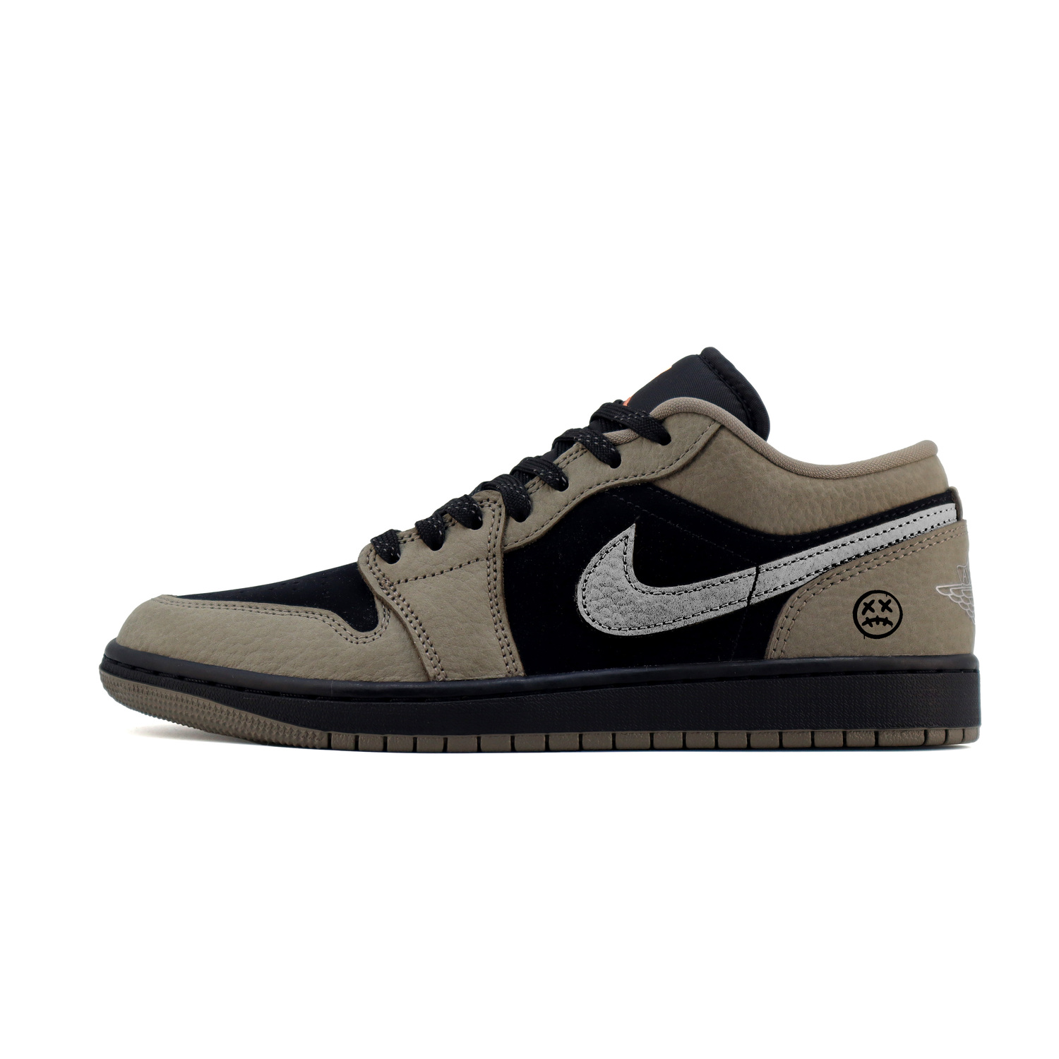 

Jordan Air 1 Cool Silver Abrasion Resistant Low top Vintage Basketball Shoes Unisex Black Brown