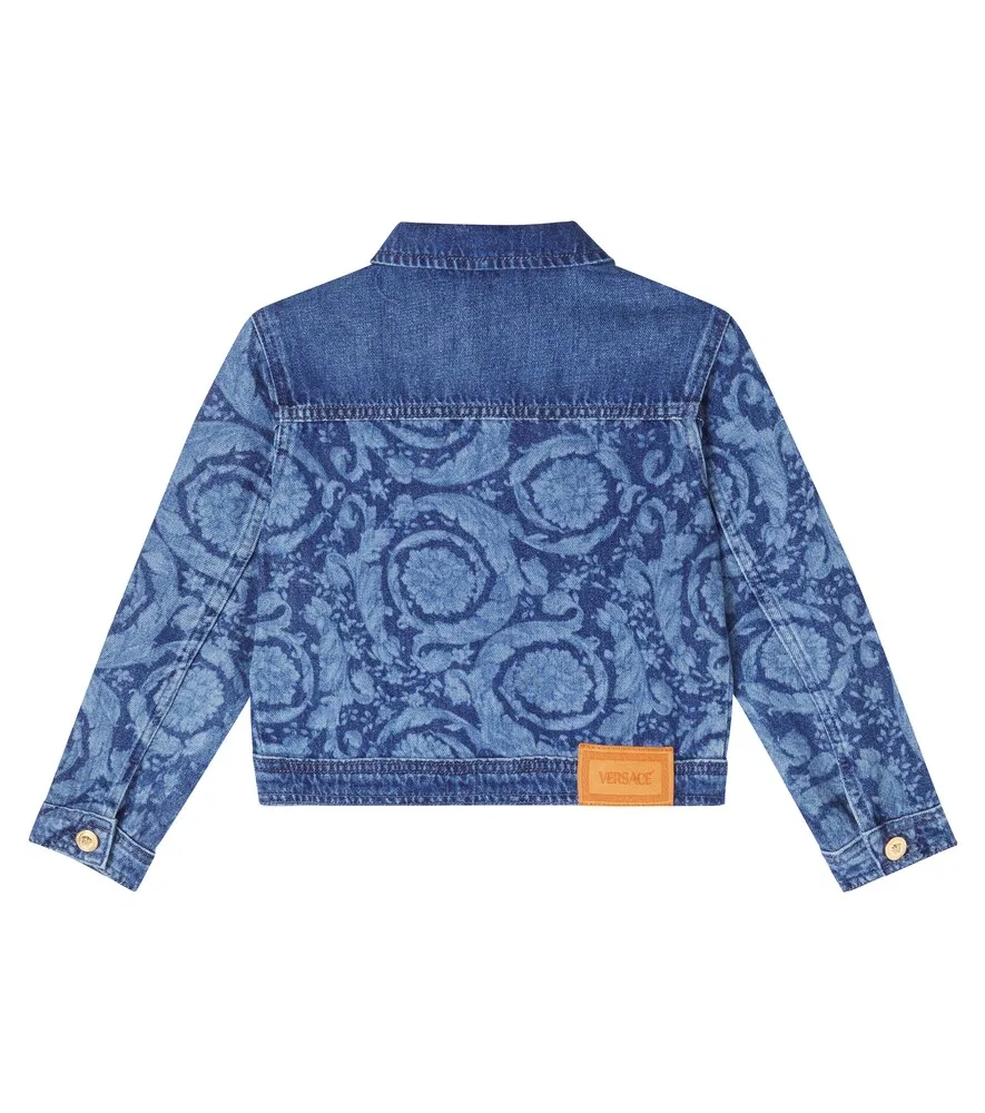 Джинсовая куртка Barocco Versace Kids, синий — фото 3