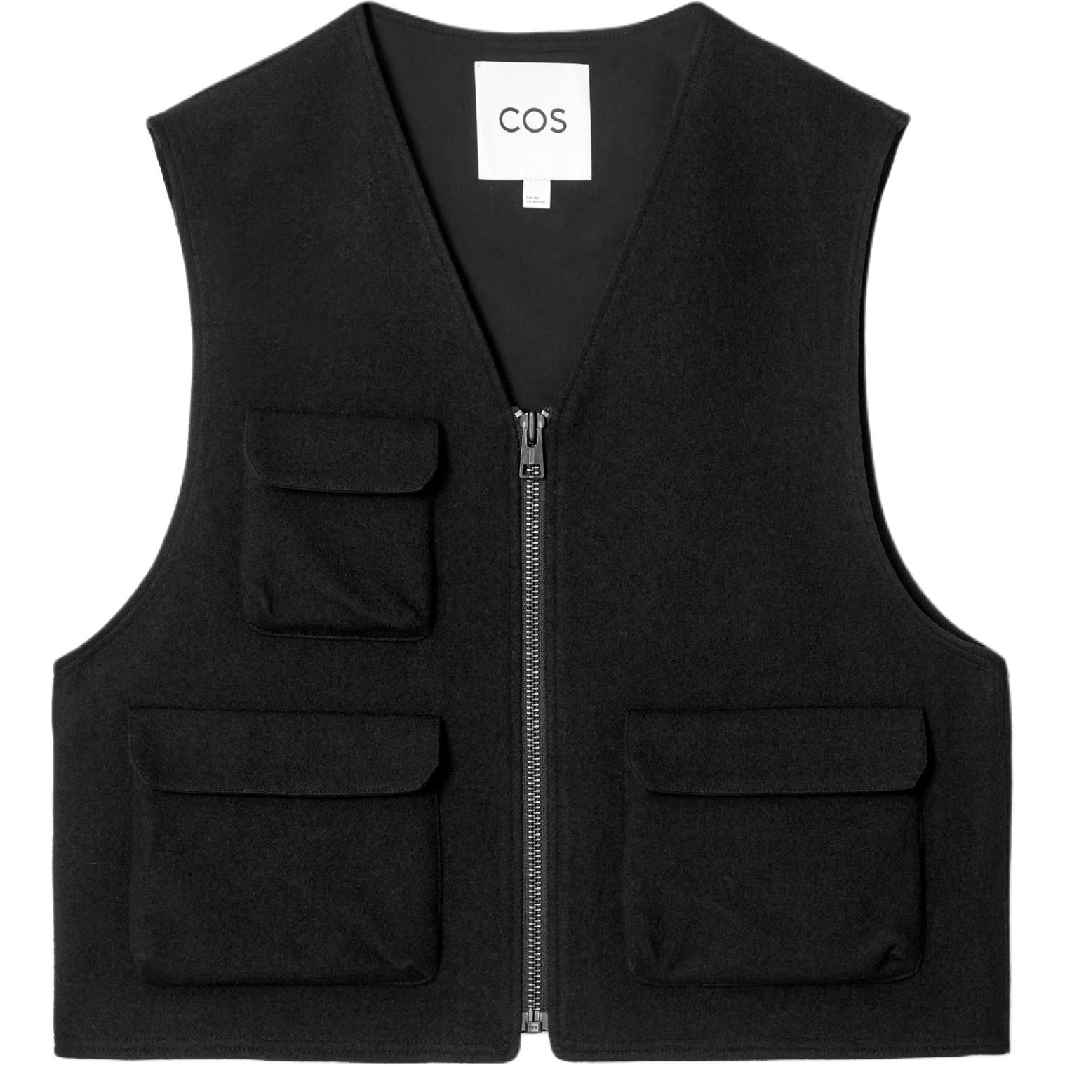 

COS Мужской жилет черный, Black