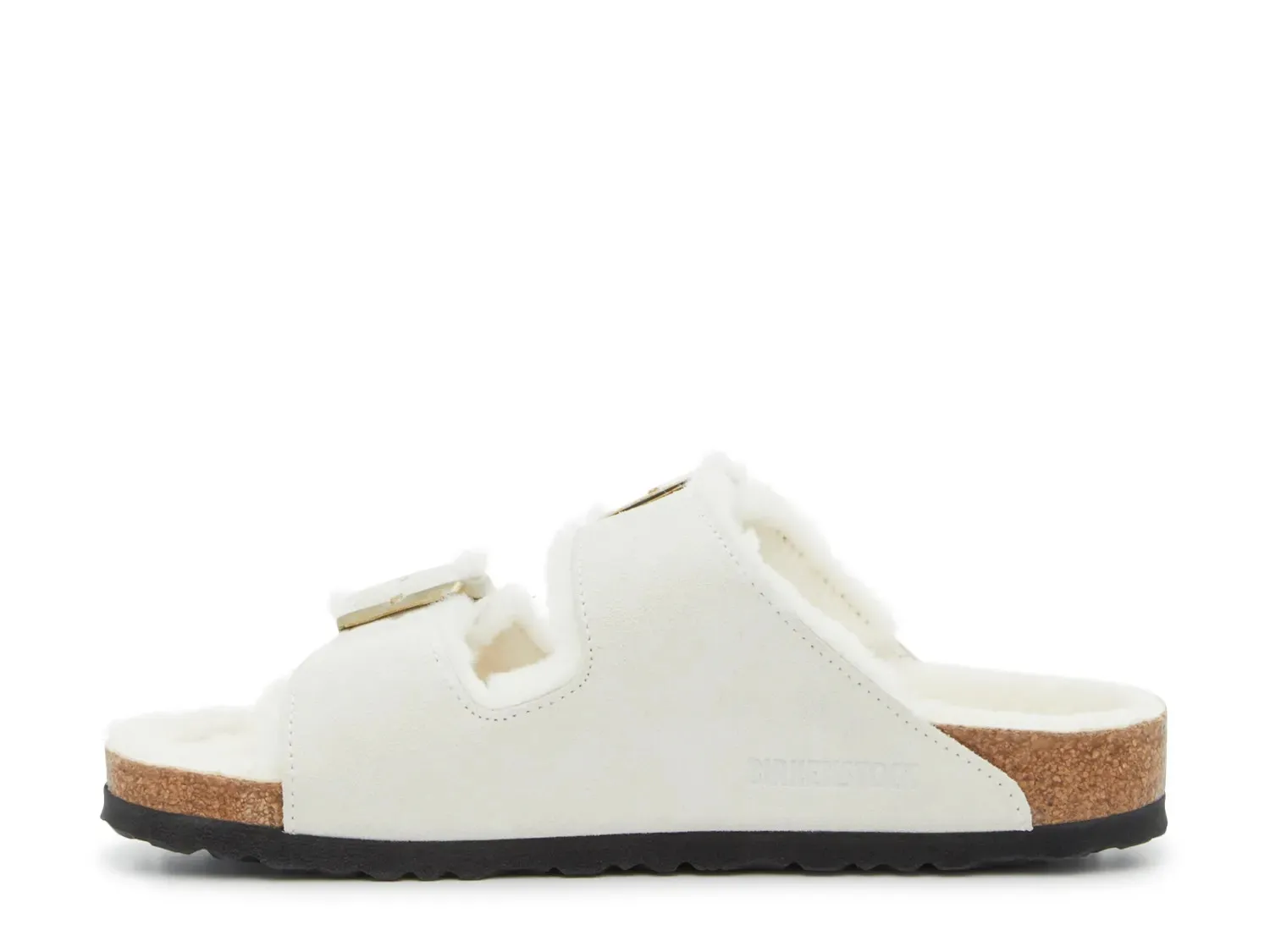 Сандалии-слайды Birkenstock Arizona Shearling Slide - женские, бежевого цвета — фото 3